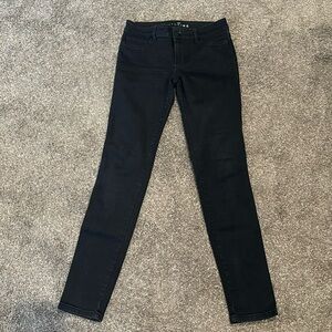 White House Black Market Womens The Jegging Size 2Black Zip Front